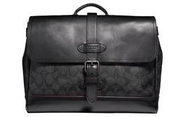 Coach Сумка-портфель из холщовой кожи через плечо, большого размера, мужская, черная 50051-jio79