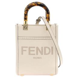 Fendi Сумка-шоппер из телячьей кожи Sunshine, сумка-шоппер, сумка через плечо, женская мини-сумка белого цвета 8bs051-abvl-f0k7e