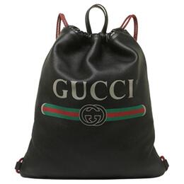 Gucci Кожаный рюкзак среднего размера унисекс, черный 516639-0gcbt-8163