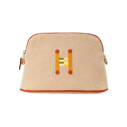 Женский мини-клатч Bolide Cotton Clutch Orange & Light Taupe Hermes, оранжевый/светло-серый h103750mv02 | orange & light taupe
