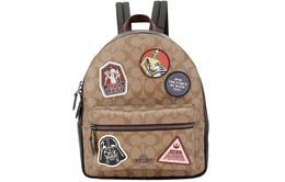 Coach Женская сумка-туба Charlie Canvas с кожаным рюкзаком, цвет хаки-коричневый, Star Wars Collaboration 88016-qbe7v