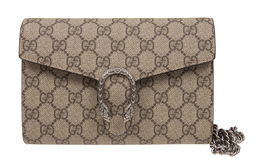 Gucci Холщовая сумка-кошелек Dionysus, женская, цвет черного дерева 401231-khnsn-8698