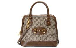 Gucci Сумка-купол Horsebit 1955, сумка через плечо, сумка-тоут, маленькая женская, цвет эбеновое дерево/коричневый 621220-92tcg-8563