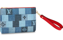 Louis Vuitton Сумка-кошелек City Pouch Denim Monogram Check Blue/Red m68761