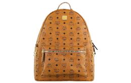 Рюкзак Stark Visetos с боковыми заклепками, средний, коньячный MCM mmk6sve38co001
