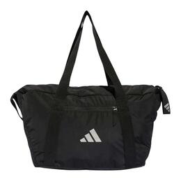 Adidas Портативная дорожная сумка из полиэстера, женская, черная и металлик серебристого цвета it2122 | black & metallic silver