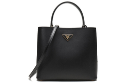 Prada Женская сумка на одно плечо из двойной коровьей кожи, черная 1ba211-2erx-f0lj4-v-ooo