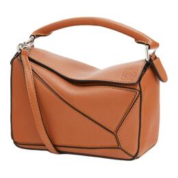 Loewe Сумка-пазл из классической телячьей кожи, мини, бежевого цвета 32230u95-2530