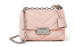 Michael Kors Сумка Cece Quilting Leather через плечо, женская, мини, цвет розово-розовый 32t9s0ec1l-smokey-rose