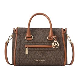 Michael Kors Сумка Carine из искусственной кожи, через плечо, женская, среднего размера, темно-коричневого цвета 35f2gccs2b-brown