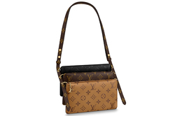 Louis Vuitton Клатч Lv3 из овчины, сумка через плечо, женская, коричневого/карамельного/черного цвета m45412
