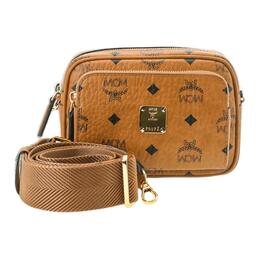 MCM Сумка для фотоаппарата Klassik Visetos Coated Canvas, сумка через плечо, мини-сумка для женщин, коричнево-коньячного цвета mmraskc08co001