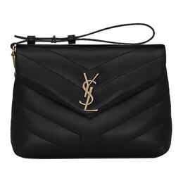 Saint Laurent Сумка через плечо LOULOU из телячьей кожи, женская, черная 467072-dv707-1000