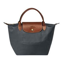 Longchamp Сумка-мешки из ткани, женская, металлического серого цвета, маленького размера 1621089300 | metal gray
