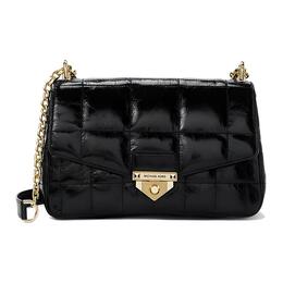 Michael Kors Коллекция сумок Soho, кожаная сумка через плечо, женская сумка Tubas, черная 30f0g1sl3y001