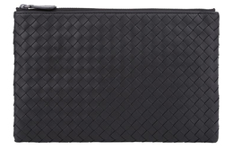 Bottega Veneta Клатч Biletto Intrecciato из кожи наппа, черный 522429v001n1000