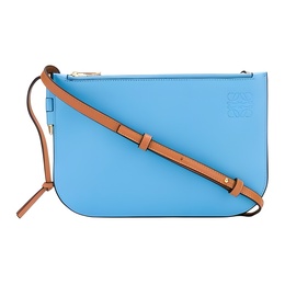 Loewe Сумка через плечо Gate Soft из телячьей кожи, женская, синяя и карамельная 11354iz43-5589糖果色
