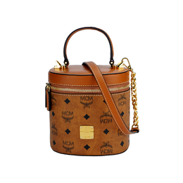 Сумка-цилиндр Visetos Leather, сумка через плечо, женская сумка Trumpets MCM mwraacg01co001