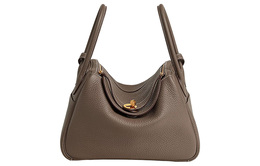 Hermes Сумка-тоут Lindy Clemence из кожи, женская, размер 18, цвет слон, серый h073428cc18