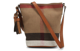 Burberry Холщовая сумка, сумка-ведро, сумка через плечо, сумка через плечо, обычная женская сумка желто-коричневого цвета 39829331