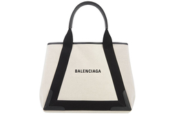 Balenciaga Холщовая сумка, женская среднего размера, цвет экрю/черный 581292aq38n1081