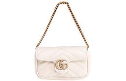 Gucci Сумка-кошелек для монет GG Marmont из стеганой кожи, мини-размер, белая, женская 575161-dtdct-9022