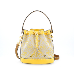 Tory Burch Сумка через плечо с монограммой T, кожаная, женская, желтого цвета 79487-703