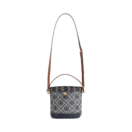 Tory Burch Сумка-ведро с монограммой T Tory Navy 79487-405