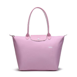 Longchamp Сумка из полиамидного холста с натуральной коровьей кожей, на одно плечо, большого размера, женская, розового цвета 1899619p36 | pink