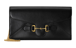 Gucci Сумка через плечо Horsebit 1955, кожаная, женская, черная 614381-0yk0g-1000