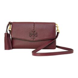 Tory Burch Сумка через плечо из коровьей кожи, женская, цвет бордовый 64456-639