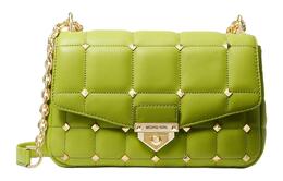 Michael Kors Сумка через плечо Soho Leather, женская, желто-зеленая с карамельным оттенком 30s1g1sl7y-lime