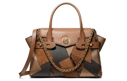 Michael Kors Сумка через плечо Carmen, кожаная, коричневая, женская 30f0anms50-luggage-multi