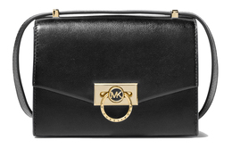 Michael Kors Сумка Hendri Leather Crossbody, женская, через плечо, черная 32f0g1hc0l-001