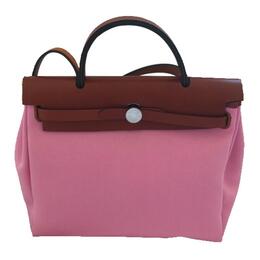 Hermes Сумка Herbag Zip из холста, женская, на плечо, розовая h079091ck
