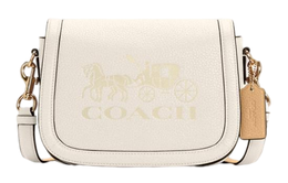 Coach Сумка-кофре, сумка-седло, сумка через плечо, маленькая женская белая кожаная сумка c4058-imsqq