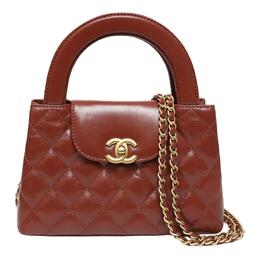 Chanel Сумка через плечо из блестящей телячьей кожи, мини-сумка, женская, коричневого цвета as4416-b15566-ny562