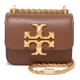 Tory Burch Сумка через плечо, мини, женская, кожаная, коричневая 73580-909