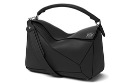 Loewe Сумка-головоломка из коровьей кожи, сумка через плечо, женская сумка среднего размера, черная 32230s20-1100