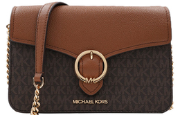 Michael Kors Сумка через плечо MK Wanda из ПВХ, женская, коричневая, с монограммой 35t0gw5l2b-brown