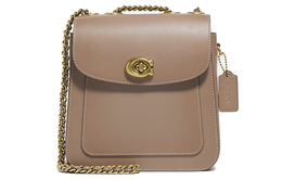Coach Рюкзак Madison Cow из коровьей кожи, сумка через плечо, женская сумка Trumpets, телесно-коричневого цвета 4690-b4tp
