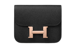Hermes Кошелек Constance Slim Epsom из телячьей кожи Kanka, поясная сумка, стандартный, женский, черный, Noir h082060cd89