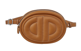 Hermes Сумка через плечо из коровьей кожи, поясная сумка унисекс, золотисто-коричневая h079223ckan