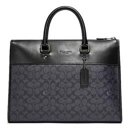 Coach Сумка-портфель из холста с кожей, сумка через плечо, большой размер, мужская, угольно-черного цвета c2682-jichr