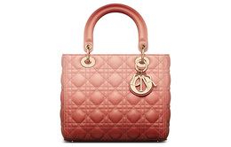 Christian Dior Кожаная сумка через плечо, женская, розового цвета, среднего размера m0565osjb-m45e