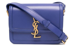 Saint Laurent Сумка через плечо SOLFERINO из кожи, женская, цвет сапфирово-синий, Trumpets 634306-0sx0w-4205