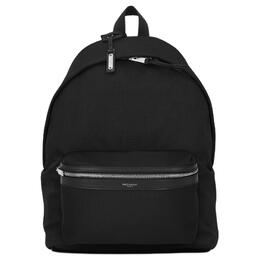 Saint Laurent Рюкзак городской нейлоновый с коровьей кожей, черный, мужской 534967-giv3f-1000