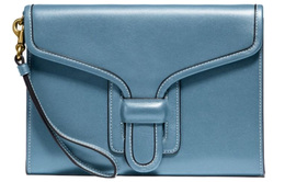 Coach Женская кожаная сумка-клатч Courier, синяя 89331-b4ptw