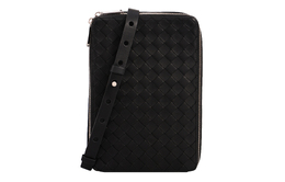 Bottega Veneta Кожаная сумка через плечо, обычная мужская, черная 596730-vo0bl-1229