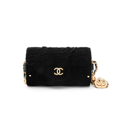 Chanel Велюровый держатель карт, золотой кошелек для монет, сумка-конверт, женский, черный ap2285-b06228-94305